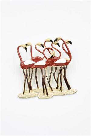 Flamingo Broş - Kırmızı