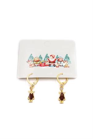 Geyik Yılbaşı Küpe - Altın