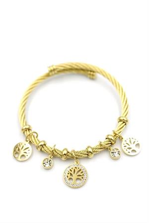 Hayat Ağacı Charm Bilezik - Altın