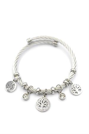 Hayat Ağacı Charm Bilezik - Gümüş