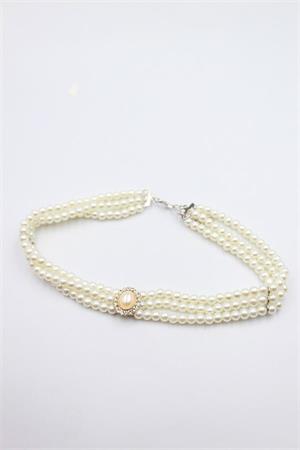 İnci Tasma Kolye - Altın