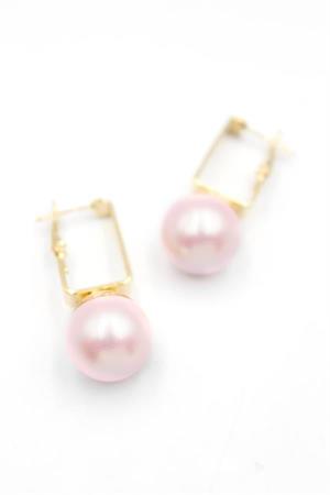 İncili Küpe - Pembe