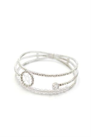 İncili Su Yolu Bileklik - Gümüş