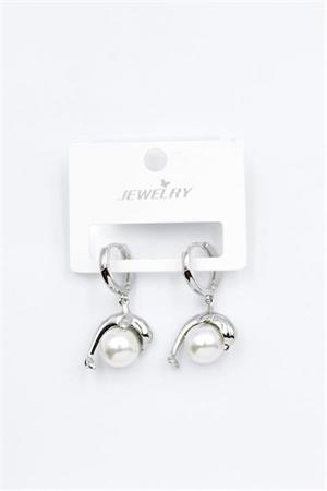 İncili Yunus Küpe - Gümüş