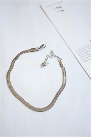 İtalyan Zincir Halhal - Gümüş