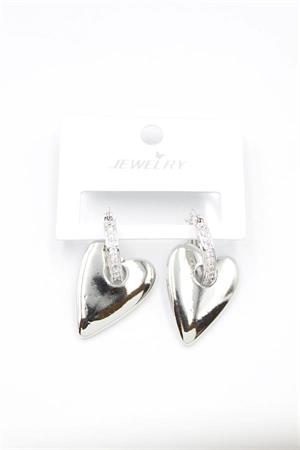 Kalp Küpe - Gümüş