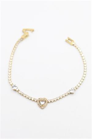 Kalp Su Yolu Bileklik - Altın