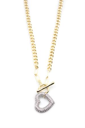 Kalp Zincir Kolye - Altın