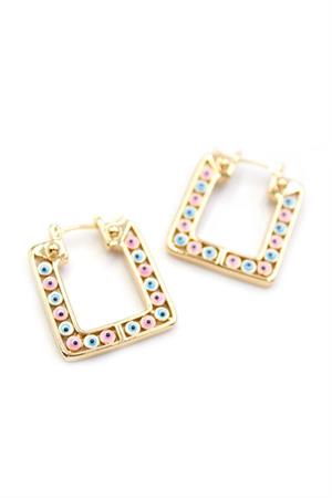 Kare Nazar Küpe - Altın