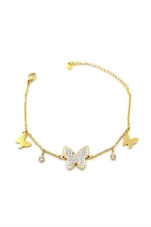 Kelebek Bileklik - Altın