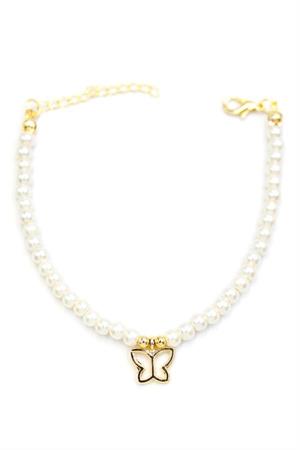 Kelebek İnci Bileklik - Altın