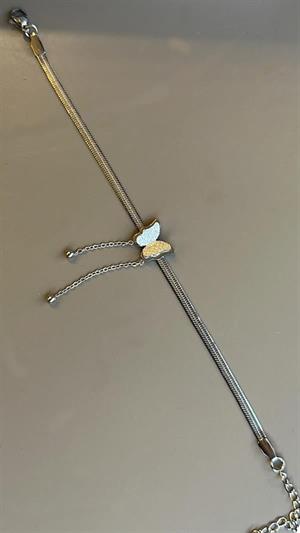 Kelebekli İtalyan Bileklik - Gümüş