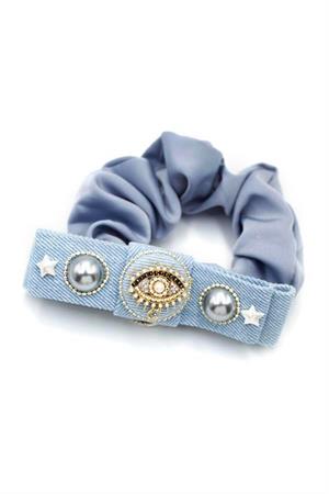 Kot Desenli Lastik Toka - Mavi