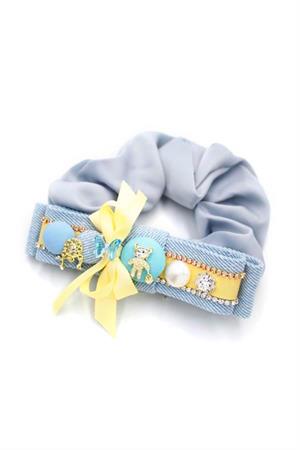 Kot Desenli Lastik Toka - Mavi