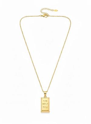 Külçe Altın Kolye - Küçük Boy - Altın