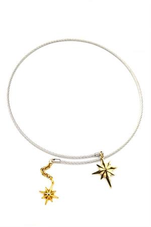 Kutup Yıldızı Tasma Kolye - Gümüş