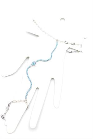 Mavi Taşlı Balık Şahmeran - Gümüş