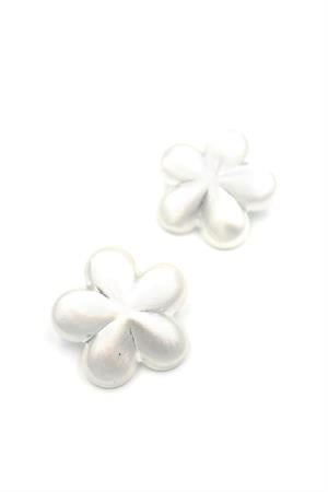 Metal Çiçek Küpe - Gümüş