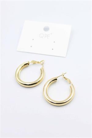 Metal Halka Küpe 2,5cm - Altın