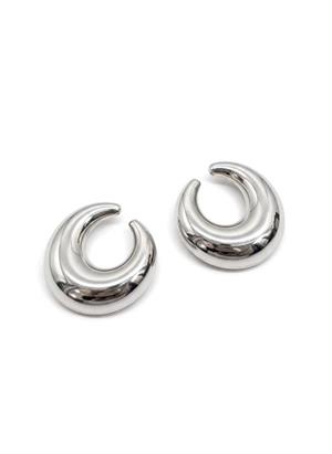 Metal Hilal Küpe - Gümüş