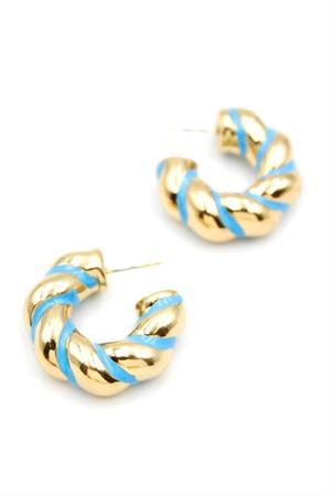 Mineli Halka Küpe - Mavi