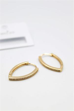 Oval Halka Küpe - Altın