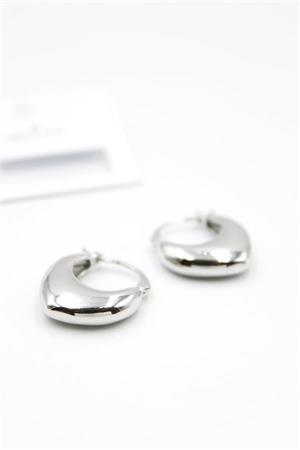 Oval Halka Küpe - Gümüş