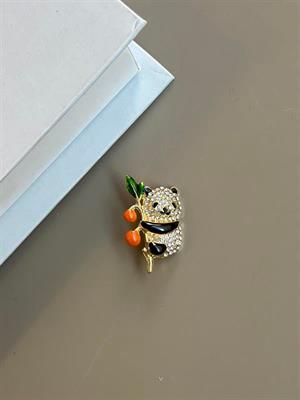 Panda Broş - Beyaz