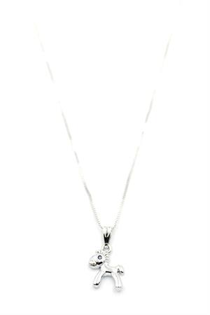 Peluş At Figürü Kolye - Gümüş