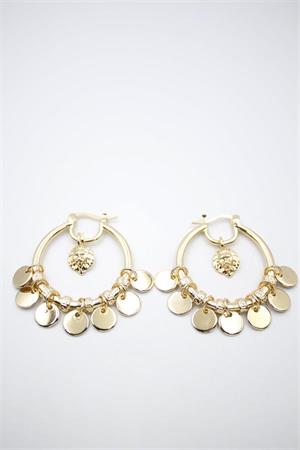 Pullu Halka Küpe - Altın