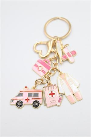 Sağlık Meslek Anahtarlık - Pembe