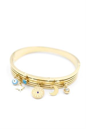 Sallantılı Göz Bilezik - Altın