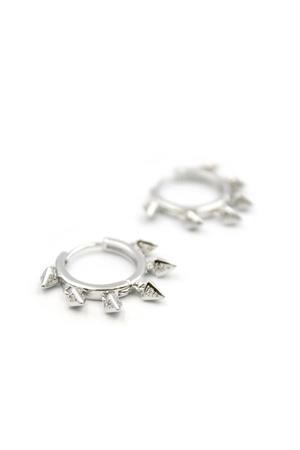 Sallantılı Halka Küpe - Gümüş