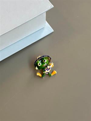 Şarkıcı Kurbağa Broş - Yeşil