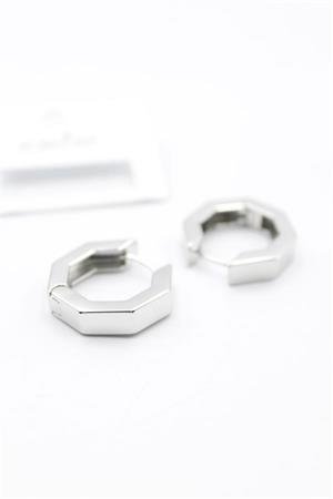 Sekizgen  Küpe - Gümüş