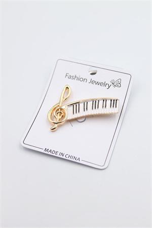 Sol Anahtarı Broş - Altın