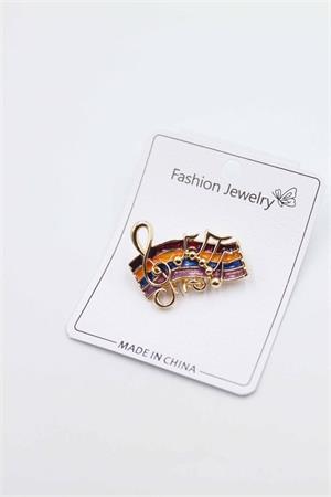 Sol Anahtarı Broş - Altın