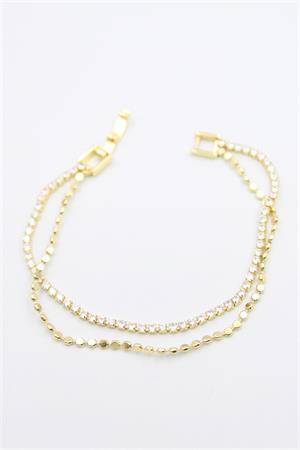 Su Yolu Ezme Zincir Bileklik - Altın