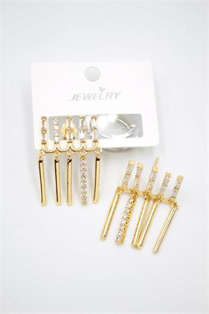 Taş Sallantılı Küpe - Altın