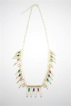 Taş Sallantılı Marka Kolye - Altın