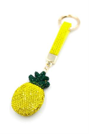 Taşlı Ananas Anahtarlık - Sarı