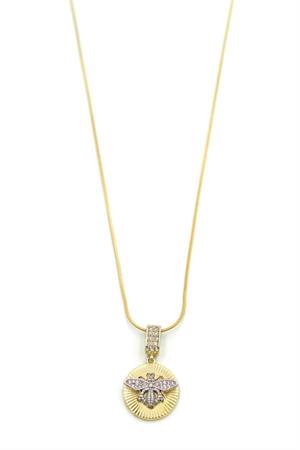 Taşlı Arı Kolye - Altın