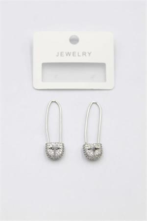 Taşlı Filkete Küpe - Gümüş