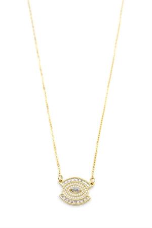 Taşlı Göz Kolye - Altın