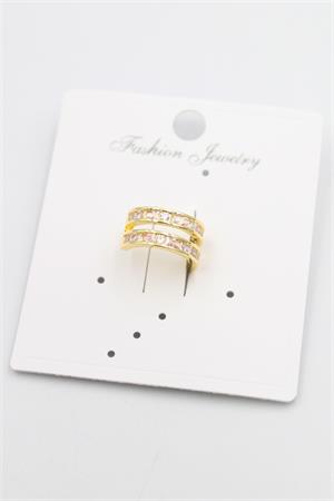 Taşlı Kıkırdak Küpe - Altın