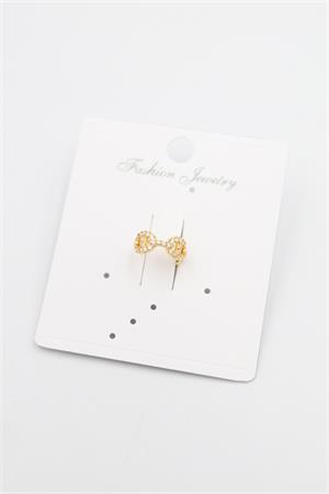 Taşlı Kıkırdak Küpe - Altın