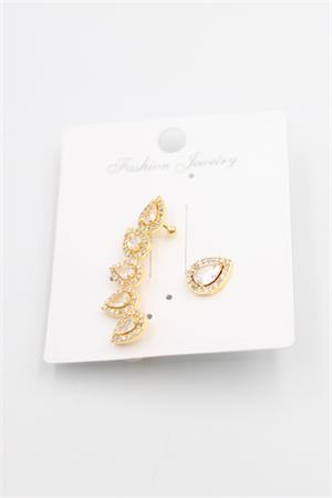 Taşlı Kıkırdak Küpe - Altın