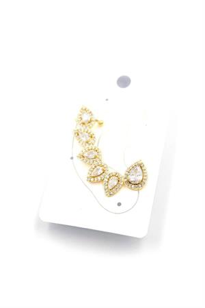 Taşlı Kıkırdak Küpe - Altın