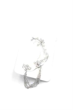 Taşlı Kıkırdak Küpe - Gümüş