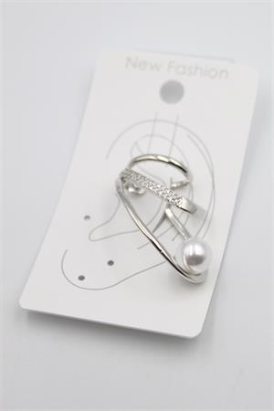 Taşlı Kıkırdak Küpe - Gümüş